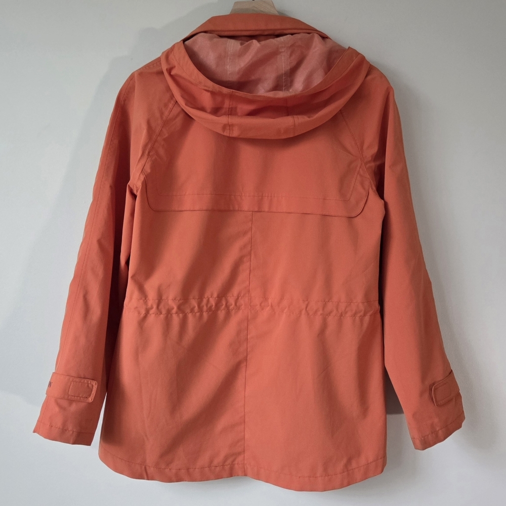 Pendleton Paradise Mini Ripstop Orange Anorak Jacket Packable Hood Womens Med. - Picture 4 of 14